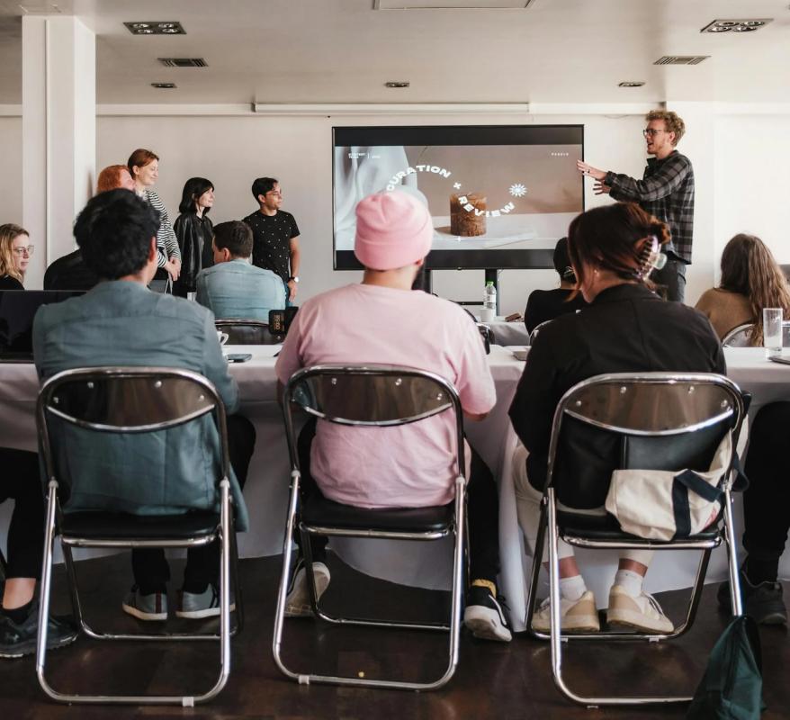 People watching a presentation